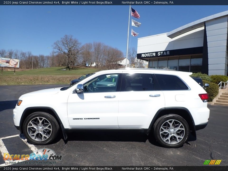 2020 Jeep Grand Cherokee Limited 4x4 Bright White / Light Frost Beige/Black Photo #13