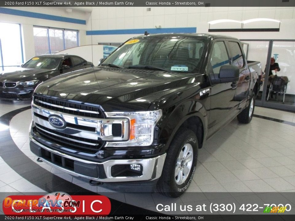 2020 Ford F150 XLT SuperCrew 4x4 Agate Black / Medium Earth Gray Photo #1