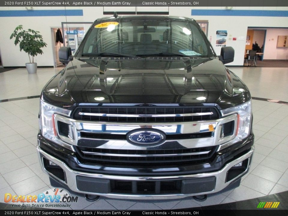 2020 Ford F150 XLT SuperCrew 4x4 Agate Black / Medium Earth Gray Photo #2