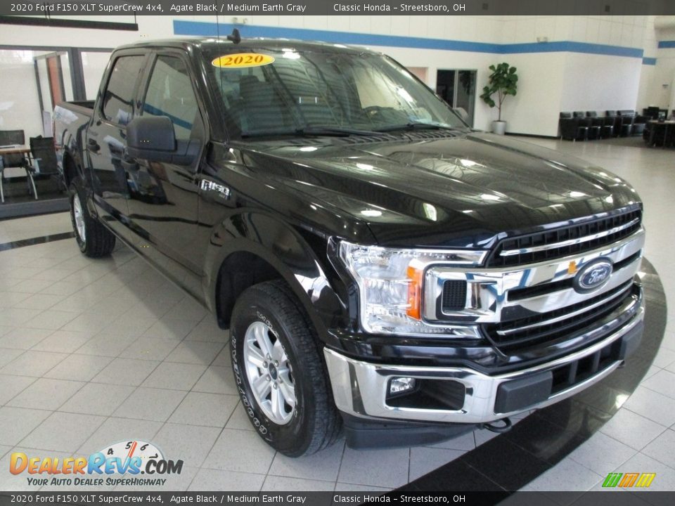 2020 Ford F150 XLT SuperCrew 4x4 Agate Black / Medium Earth Gray Photo #3