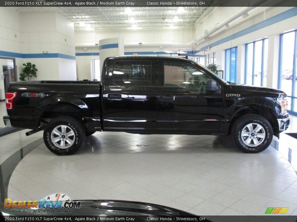 2020 Ford F150 XLT SuperCrew 4x4 Agate Black / Medium Earth Gray Photo #4
