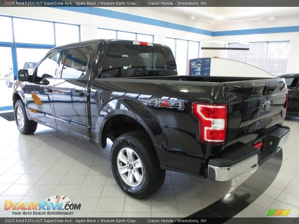 2020 Ford F150 XLT SuperCrew 4x4 Agate Black / Medium Earth Gray Photo #9