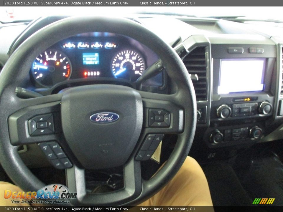 2020 Ford F150 XLT SuperCrew 4x4 Agate Black / Medium Earth Gray Photo #30