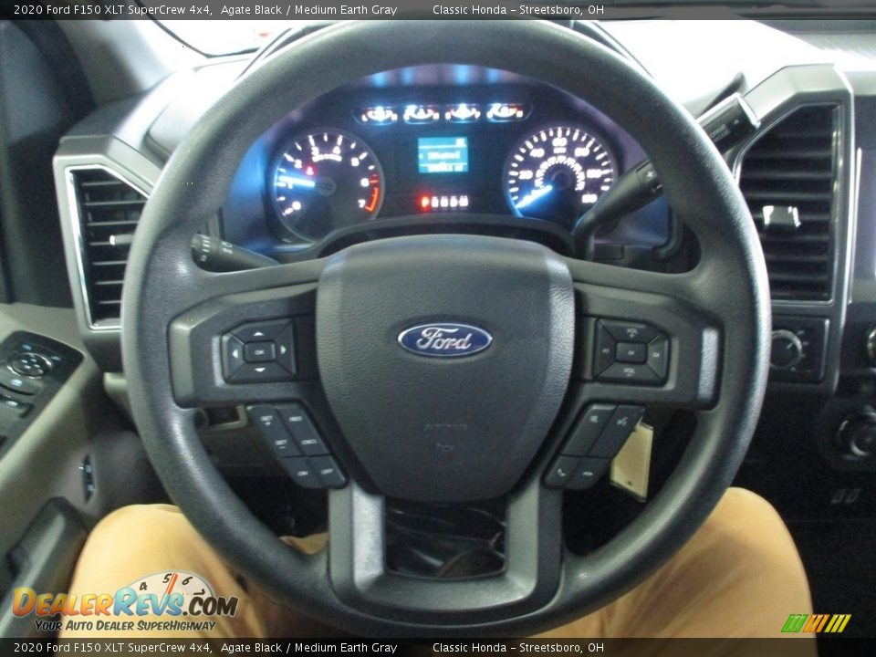 2020 Ford F150 XLT SuperCrew 4x4 Agate Black / Medium Earth Gray Photo #31