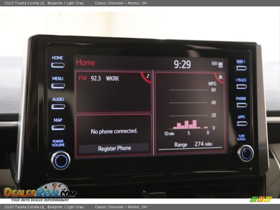 2020 Toyota Corolla LE Blueprint / Light Gray Photo #10