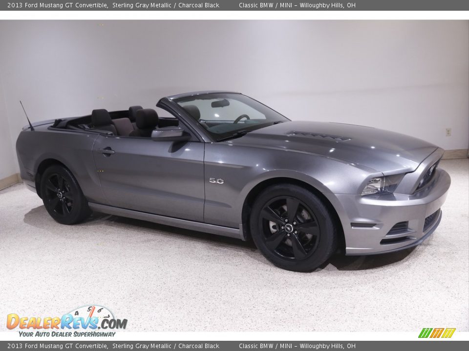 2013 Ford Mustang GT Convertible Sterling Gray Metallic / Charcoal Black Photo #1