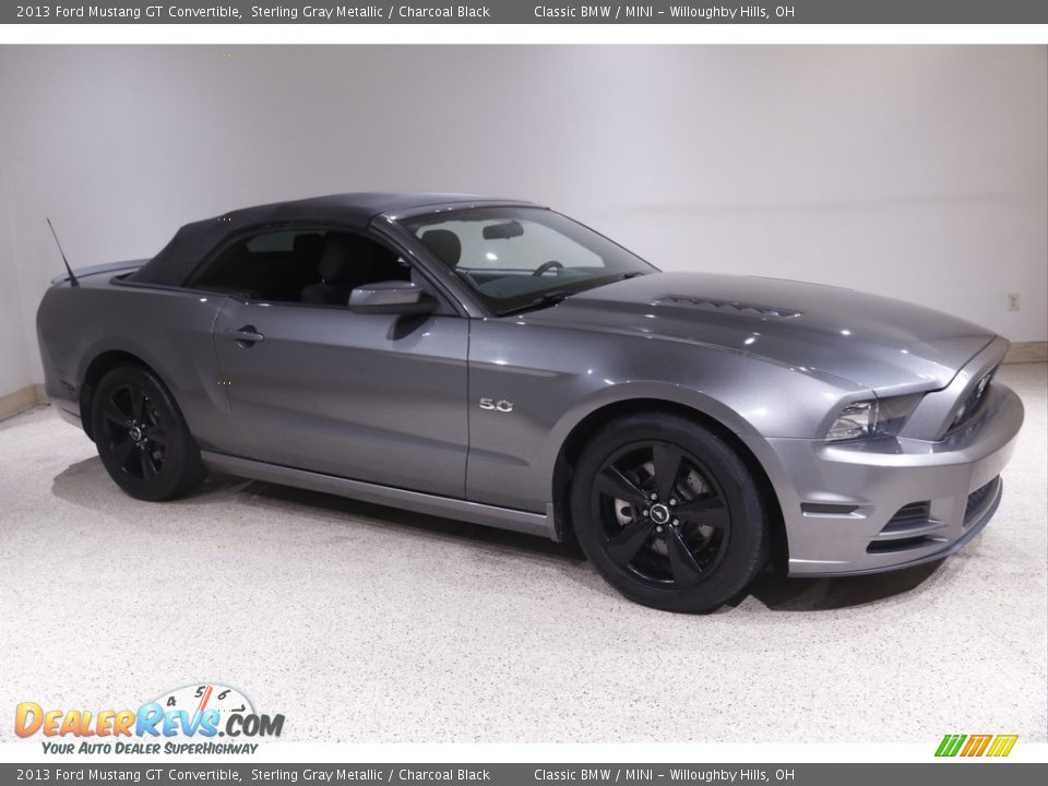 2013 Ford Mustang GT Convertible Sterling Gray Metallic / Charcoal Black Photo #2