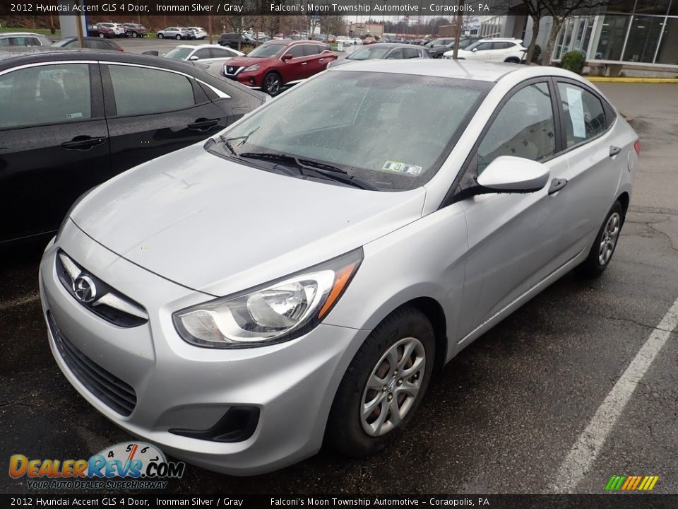 2012 Hyundai Accent GLS 4 Door Ironman Silver / Gray Photo #1