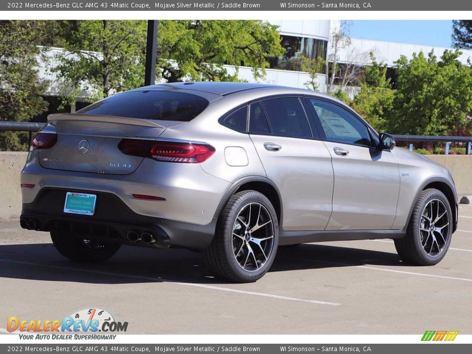 2022 Mercedes-Benz GLC AMG 43 4Matic Coupe Mojave Silver Metallic / Saddle Brown Photo #5