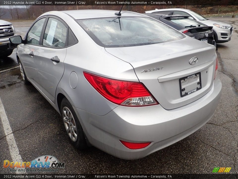 2012 Hyundai Accent GLS 4 Door Ironman Silver / Gray Photo #2