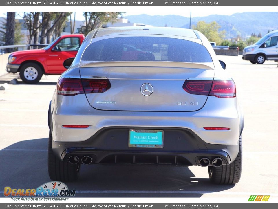 2022 Mercedes-Benz GLC AMG 43 4Matic Coupe Mojave Silver Metallic / Saddle Brown Photo #6