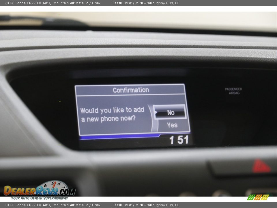 2014 Honda CR-V EX AWD Mountain Air Metallic / Gray Photo #11