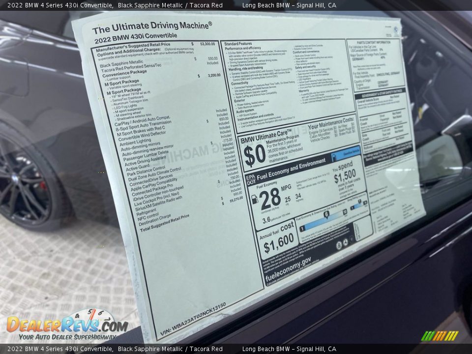 2022 BMW 4 Series 430i Convertible Window Sticker Photo #25