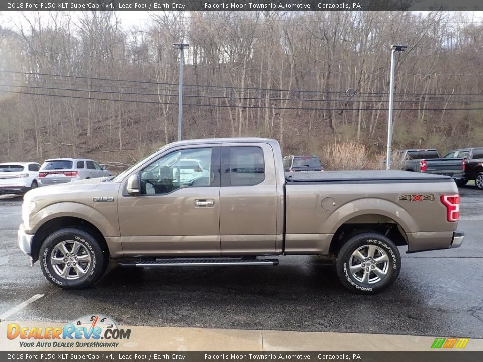 2018 Ford F150 XLT SuperCab 4x4 Lead Foot / Earth Gray Photo #5
