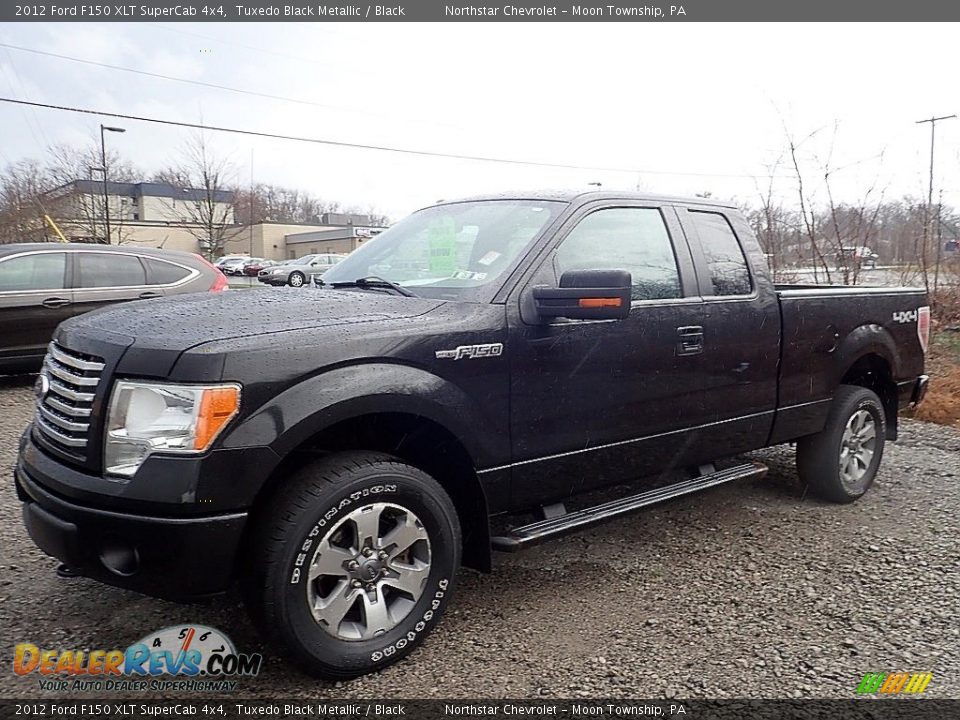 2012 Ford F150 XLT SuperCab 4x4 Tuxedo Black Metallic / Black Photo #1