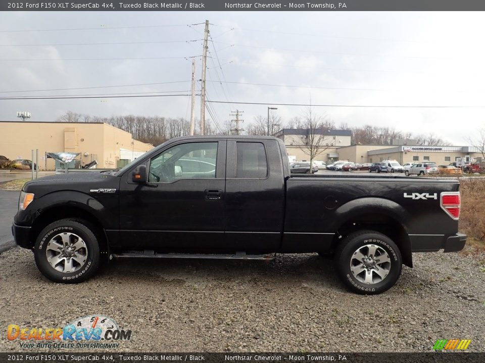 2012 Ford F150 XLT SuperCab 4x4 Tuxedo Black Metallic / Black Photo #2