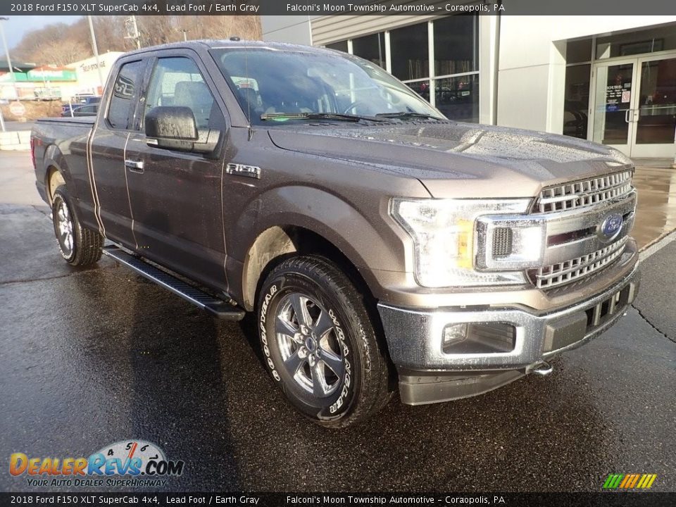 2018 Ford F150 XLT SuperCab 4x4 Lead Foot / Earth Gray Photo #8