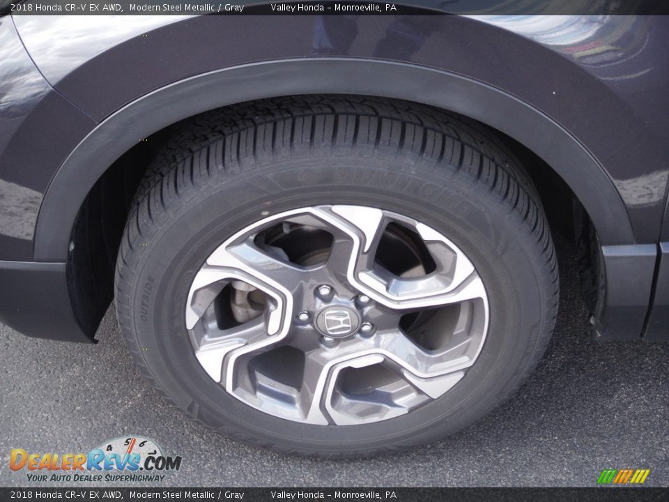 2018 Honda CR-V EX AWD Modern Steel Metallic / Gray Photo #4