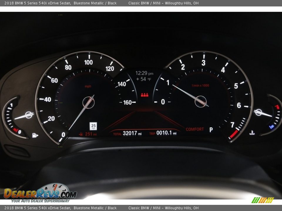 2018 BMW 5 Series 540i xDrive Sedan Gauges Photo #8