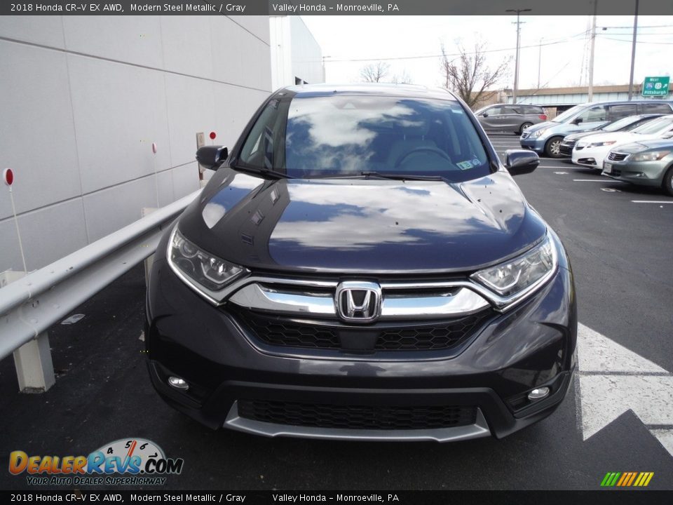 2018 Honda CR-V EX AWD Modern Steel Metallic / Gray Photo #5