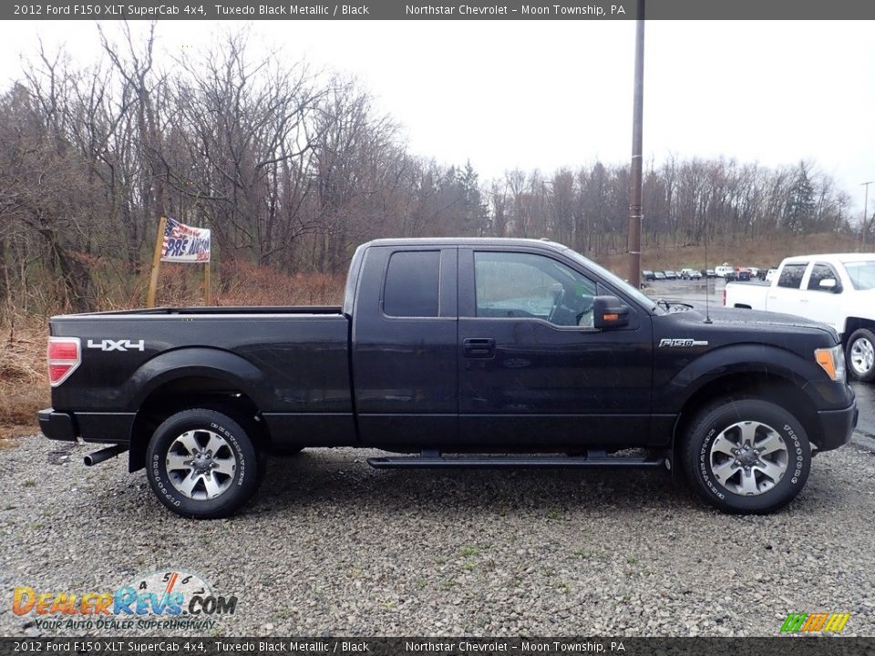 2012 Ford F150 XLT SuperCab 4x4 Tuxedo Black Metallic / Black Photo #6