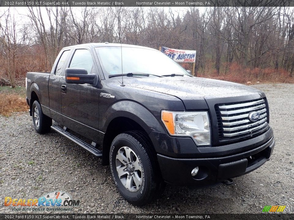 2012 Ford F150 XLT SuperCab 4x4 Tuxedo Black Metallic / Black Photo #7