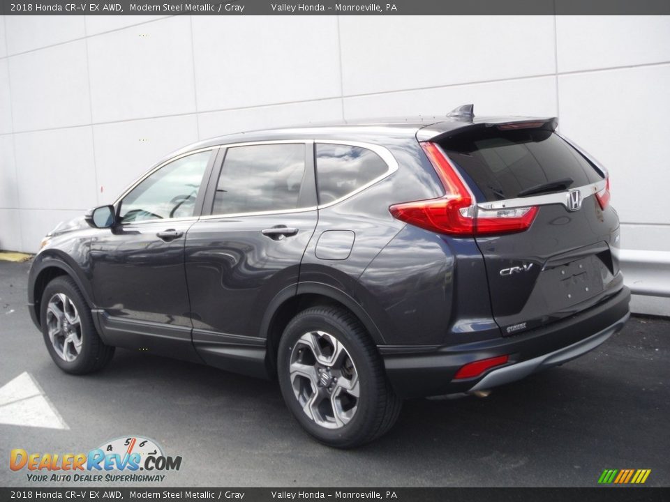 2018 Honda CR-V EX AWD Modern Steel Metallic / Gray Photo #9
