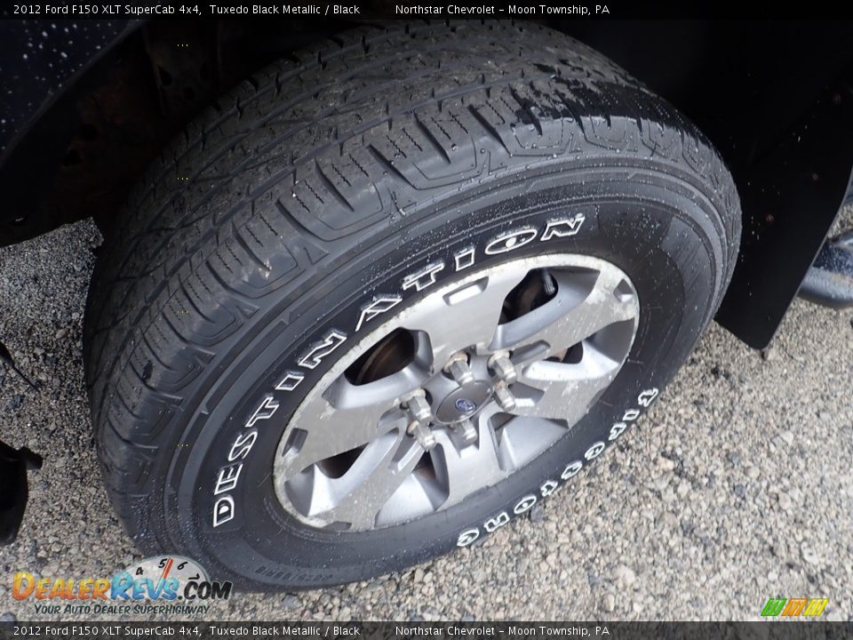 2012 Ford F150 XLT SuperCab 4x4 Tuxedo Black Metallic / Black Photo #9