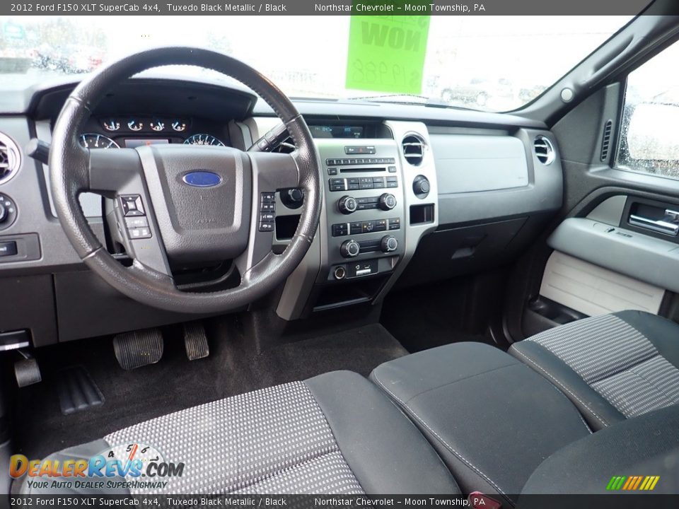 2012 Ford F150 XLT SuperCab 4x4 Tuxedo Black Metallic / Black Photo #12