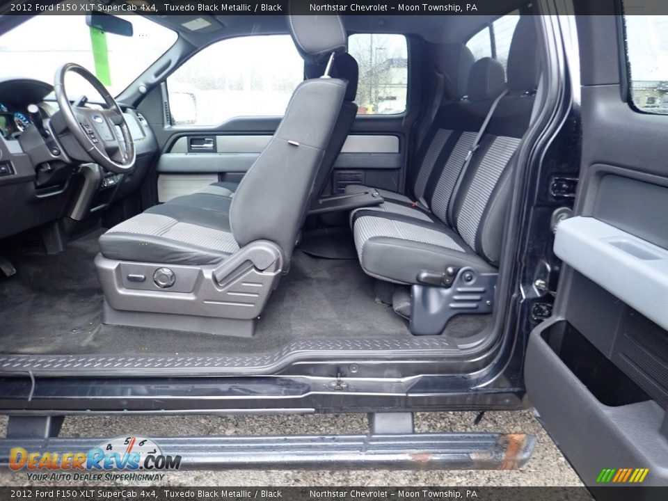 2012 Ford F150 XLT SuperCab 4x4 Tuxedo Black Metallic / Black Photo #13