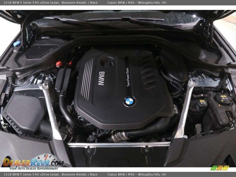 2018 BMW 5 Series 540i xDrive Sedan Bluestone Metallic / Black Photo #21