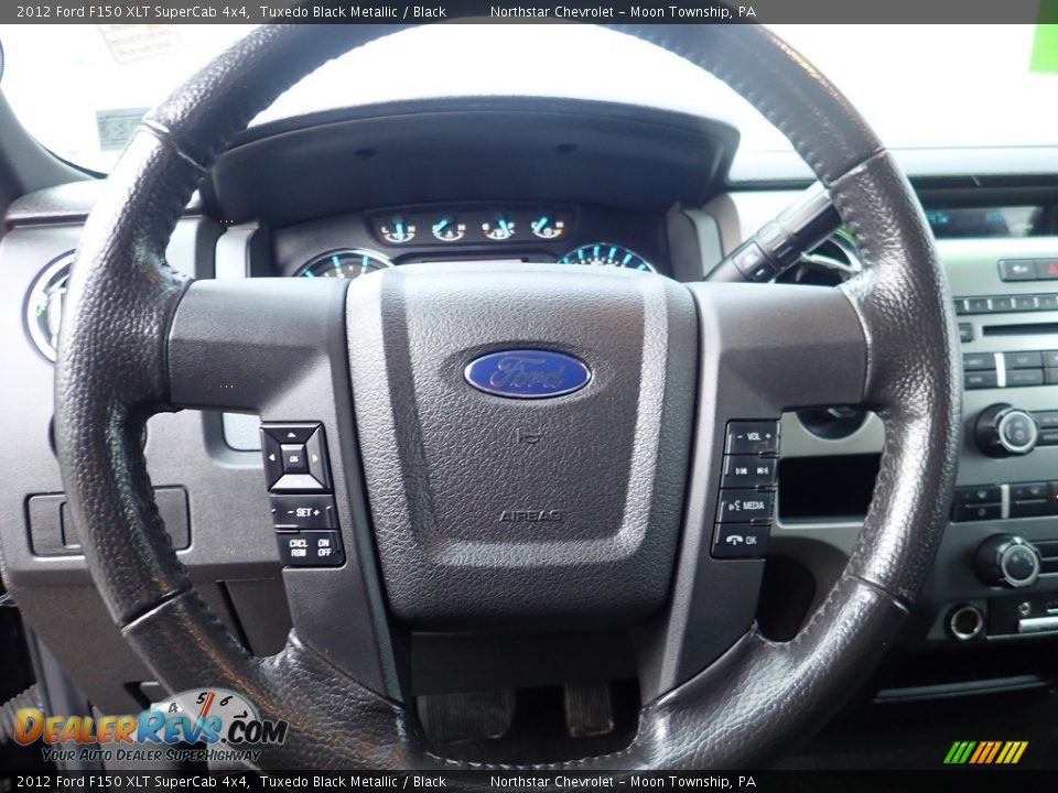 2012 Ford F150 XLT SuperCab 4x4 Tuxedo Black Metallic / Black Photo #16