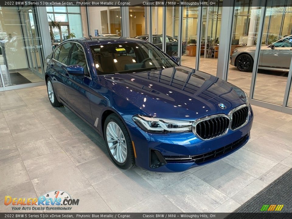 2022 BMW 5 Series 530i xDrive Sedan Phytonic Blue Metallic / Cognac Photo #1