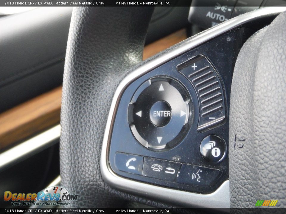2018 Honda CR-V EX AWD Modern Steel Metallic / Gray Photo #21