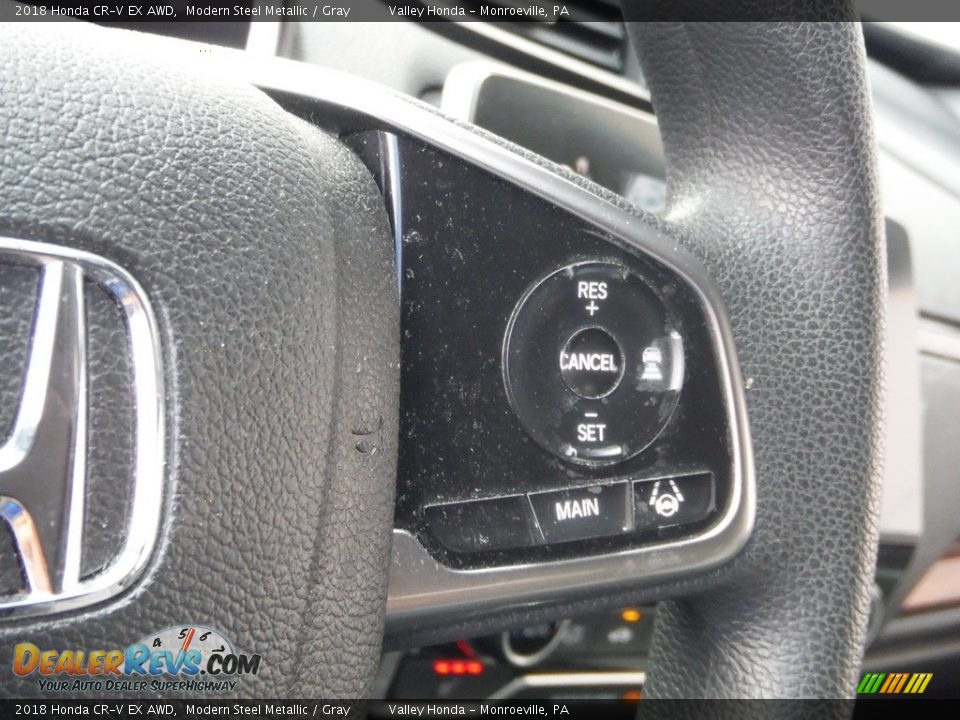 2018 Honda CR-V EX AWD Modern Steel Metallic / Gray Photo #22