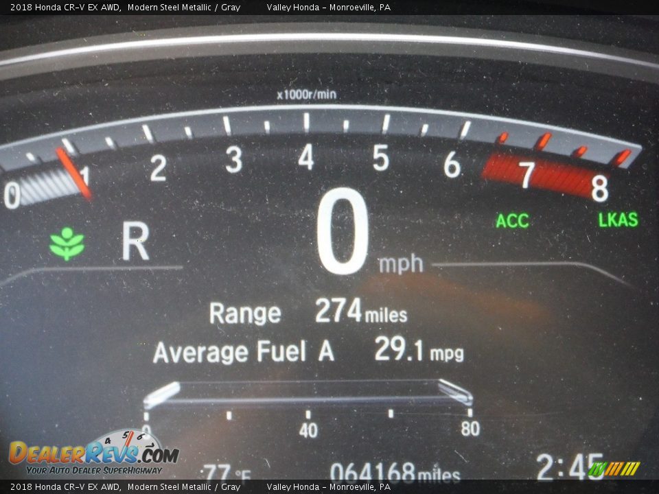 2018 Honda CR-V EX AWD Modern Steel Metallic / Gray Photo #28