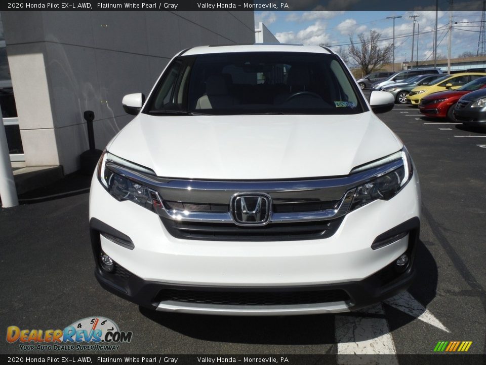 2020 Honda Pilot EX-L AWD Platinum White Pearl / Gray Photo #4