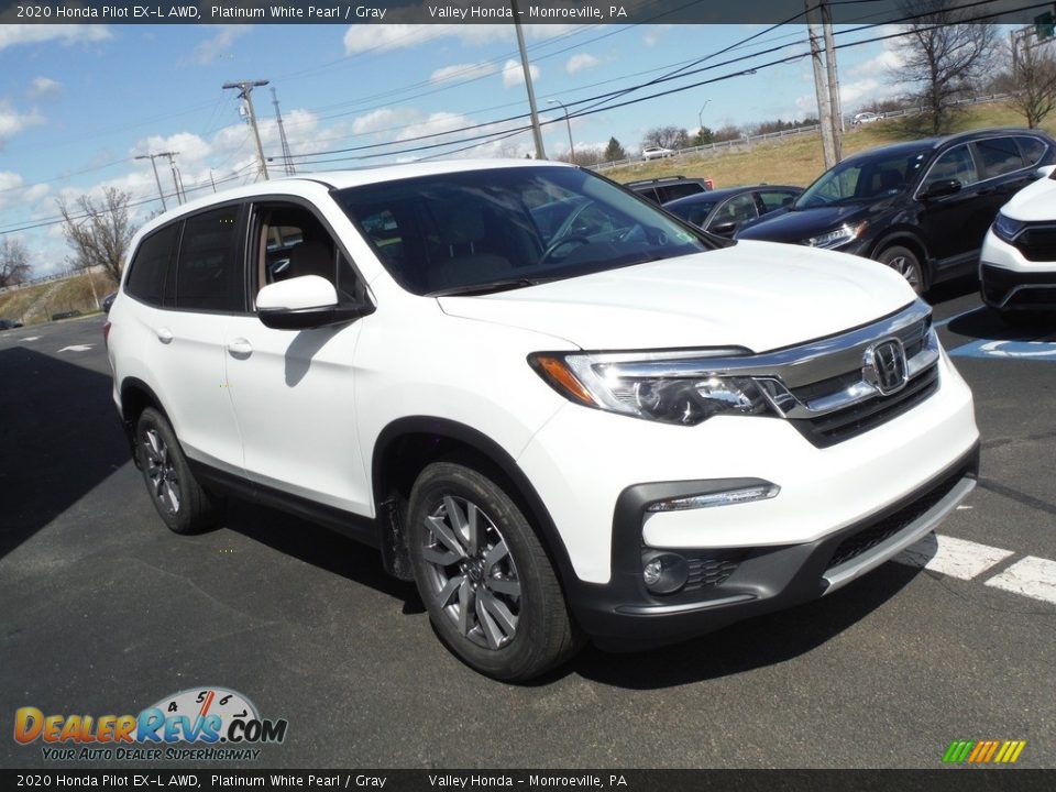 2020 Honda Pilot EX-L AWD Platinum White Pearl / Gray Photo #5
