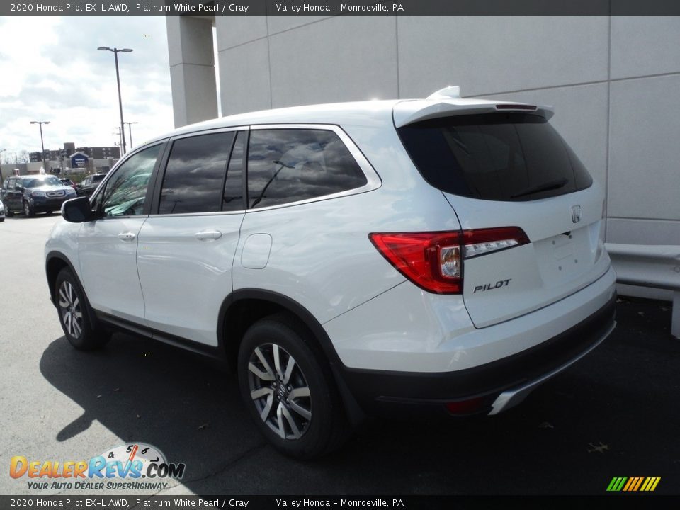 2020 Honda Pilot EX-L AWD Platinum White Pearl / Gray Photo #8
