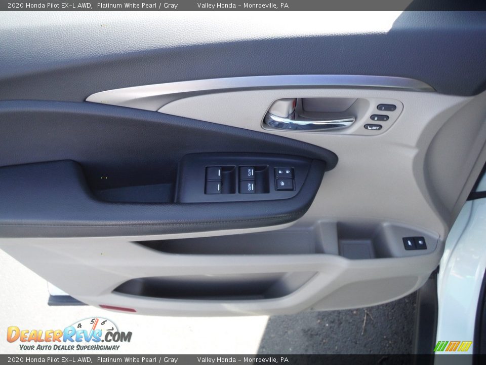 2020 Honda Pilot EX-L AWD Platinum White Pearl / Gray Photo #11
