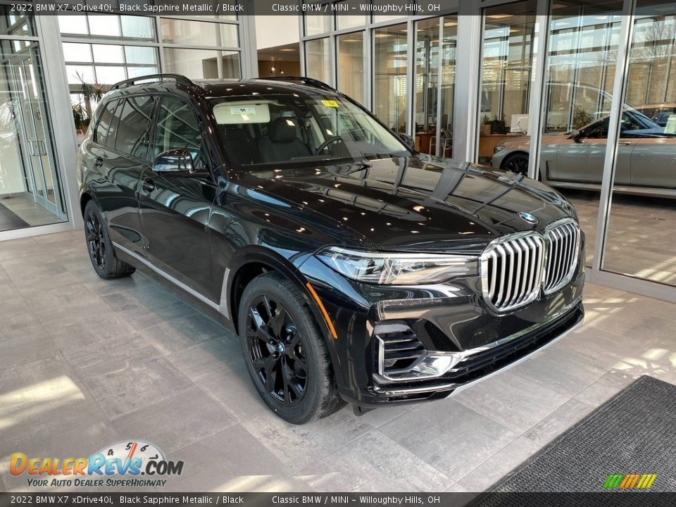 2022 BMW X7 xDrive40i Black Sapphire Metallic / Black Photo #1