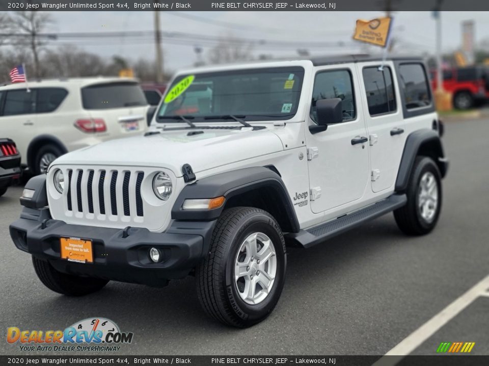 2020 Jeep Wrangler Unlimited Sport 4x4 Bright White / Black Photo #1