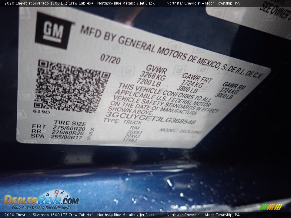2020 Chevrolet Silverado 1500 LTZ Crew Cab 4x4 Northsky Blue Metallic / Jet Black Photo #28