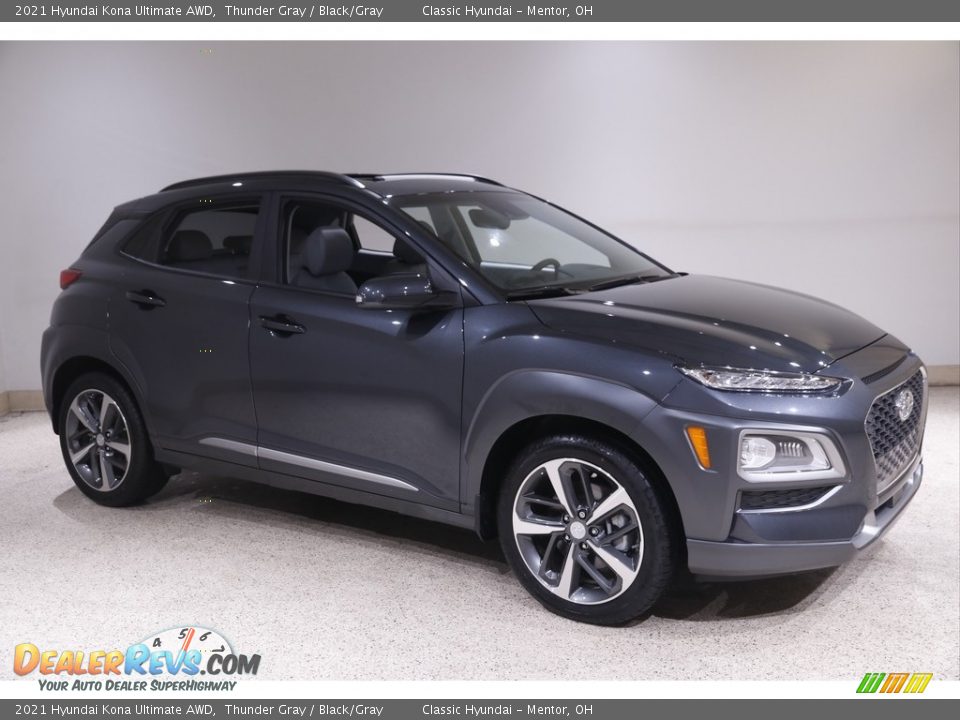 Thunder Gray 2021 Hyundai Kona Ultimate AWD Photo #1