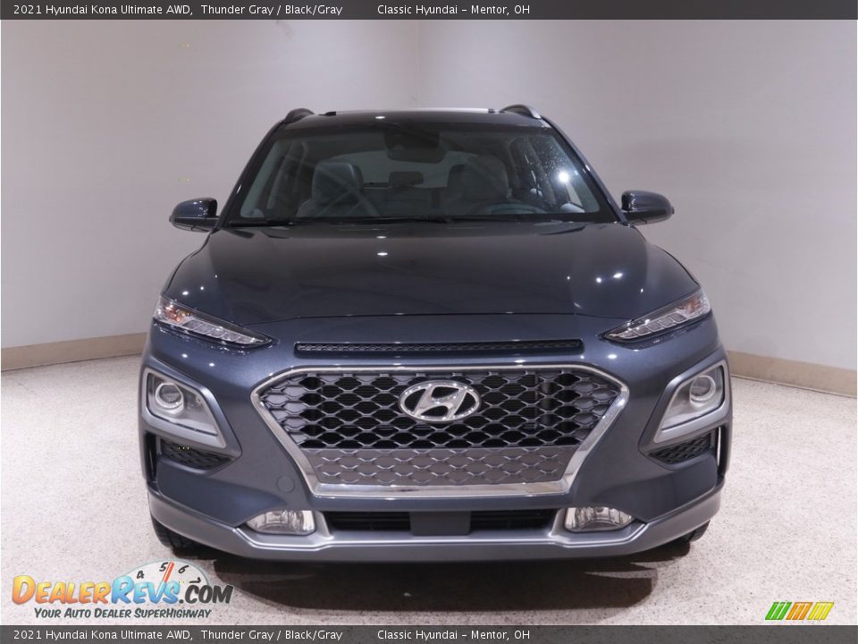 2021 Hyundai Kona Ultimate AWD Thunder Gray / Black/Gray Photo #2