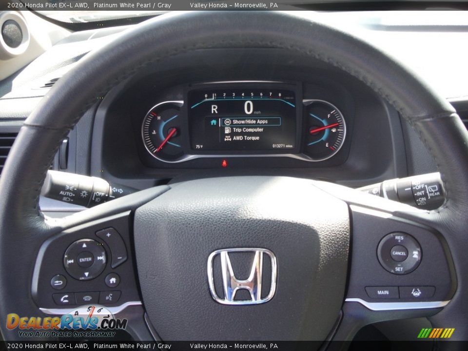 2020 Honda Pilot EX-L AWD Platinum White Pearl / Gray Photo #24