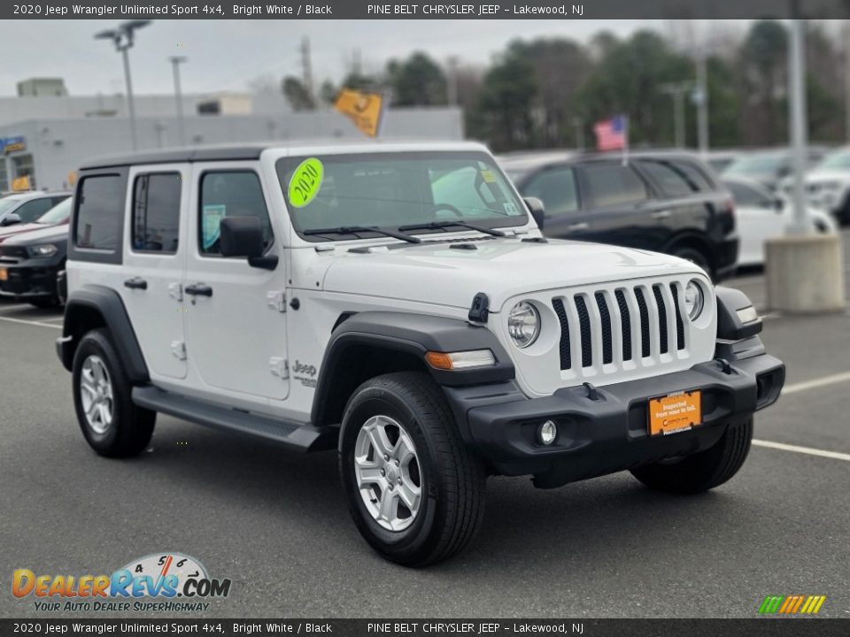 2020 Jeep Wrangler Unlimited Sport 4x4 Bright White / Black Photo #12