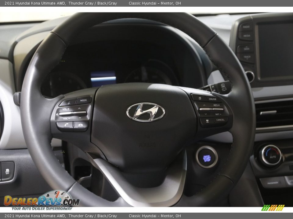 2021 Hyundai Kona Ultimate AWD Thunder Gray / Black/Gray Photo #7