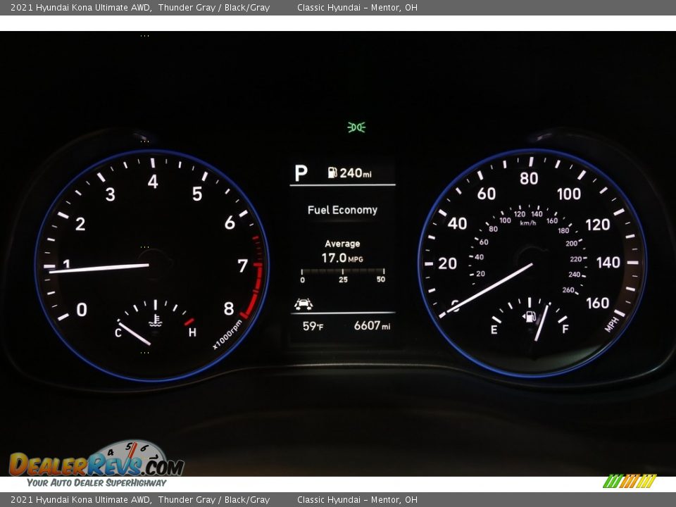 2021 Hyundai Kona Ultimate AWD Gauges Photo #8