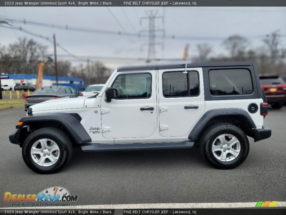 2020 Jeep Wrangler Unlimited Sport 4x4 Bright White / Black Photo #15